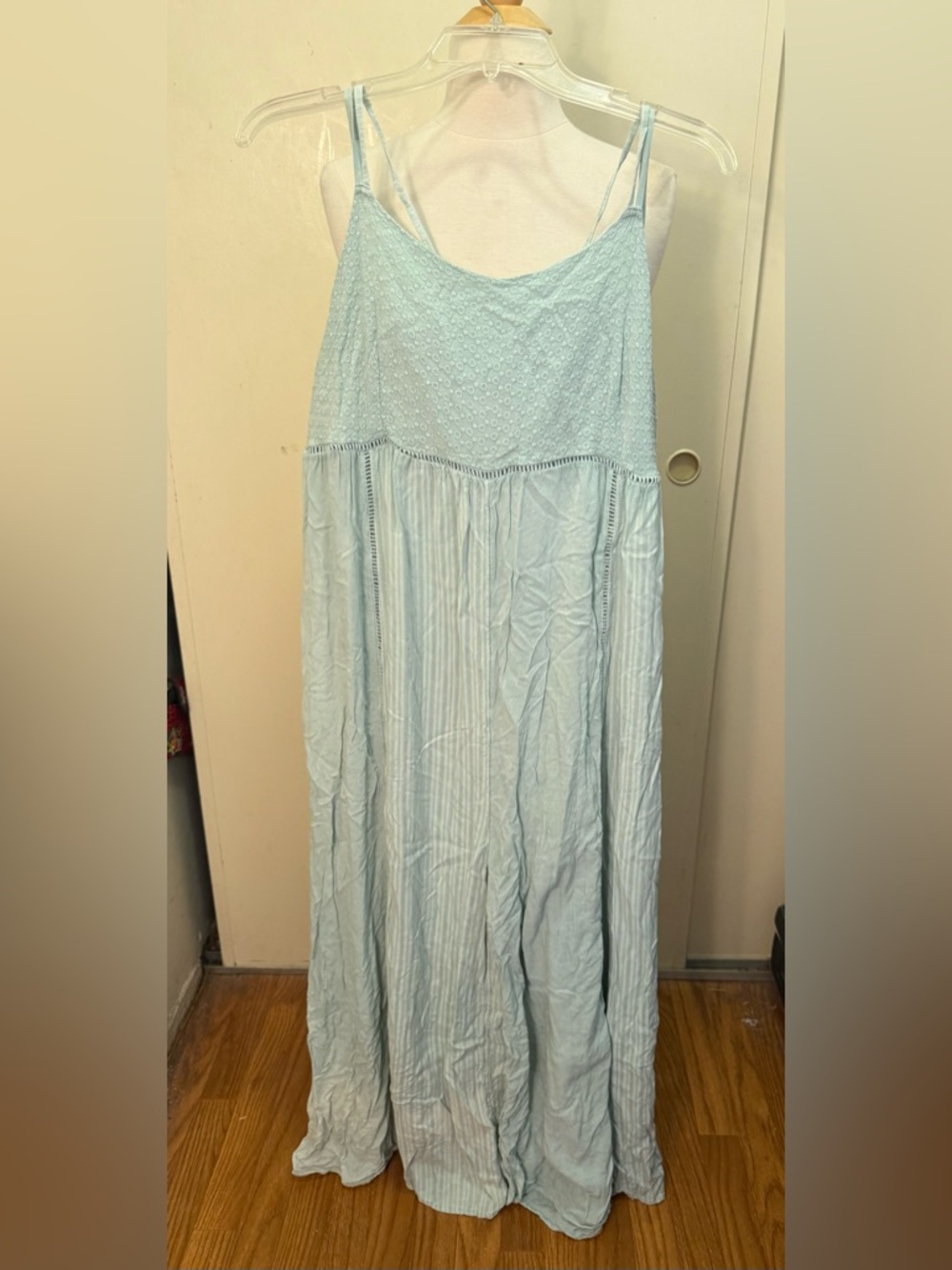 Anthropologie lilka Light Blue mint jumpsuit L